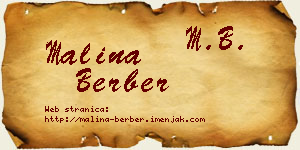 Malina Berber vizit kartica